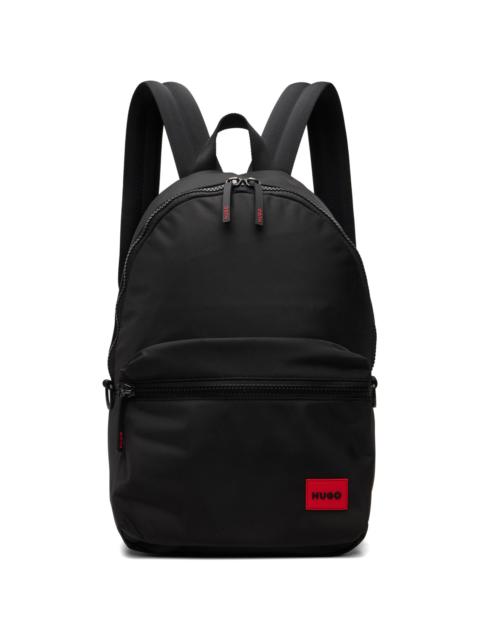 HUGO Black Canvas Backpack