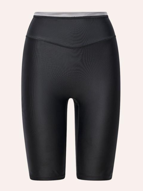 P.E NATION AFTERGLOW 10" SHORT IN BLACK & DARK SILVER SHINE