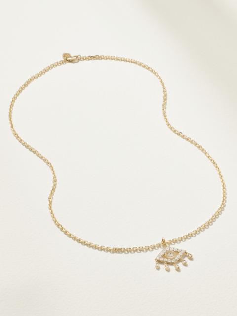 SYDNEY EVAN Evil Eye 14-karat Gold Diamond Necklace