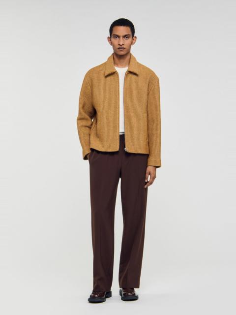 Sandro WOVEN RAFFIA JACKET