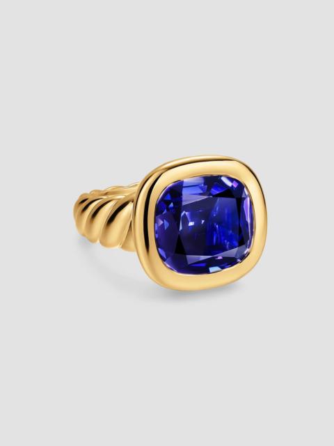 DAVID YURMAN Women's DY Mercer Color Stone Ring in 18K Yellow Gold - Iolite
