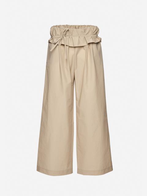 MAGDA BUTRYM Low-rise ruffled waist trousers in beige