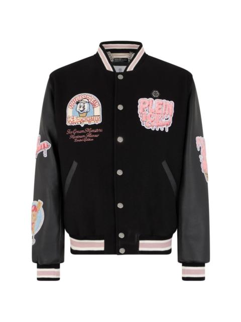 PHILIPP PLEIN applique bomber jacket