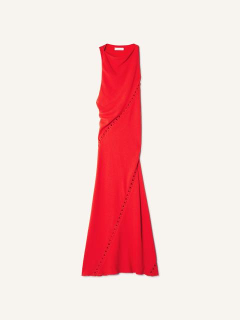 Lanvin VISCOSE DRAPED-BACK LONG DRESS