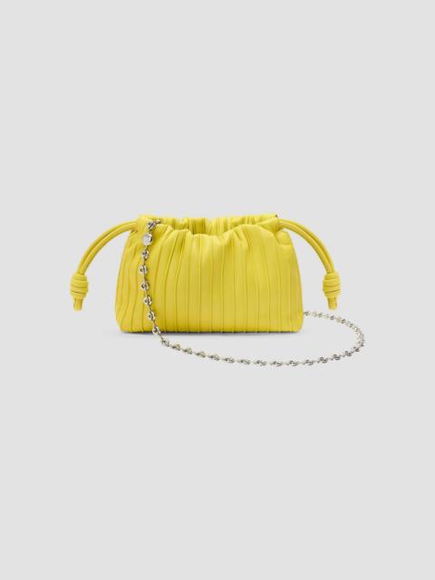 Loewe Women's Mini Flamenco Pleated Purse - Lemon