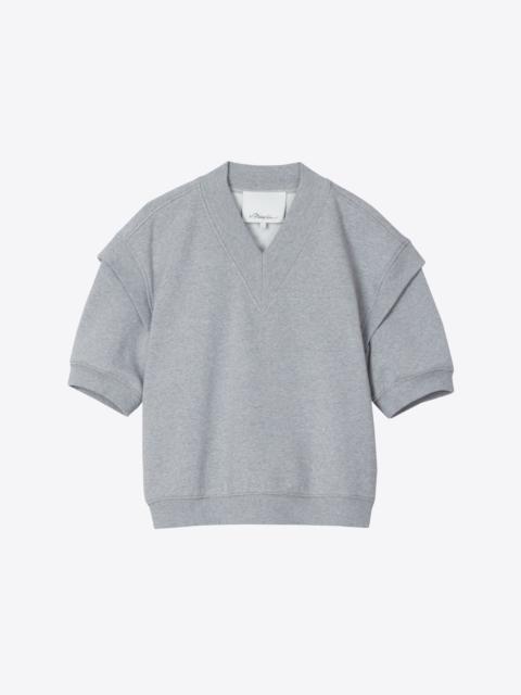3.1 Phillip Lim V Neck French Terry Top