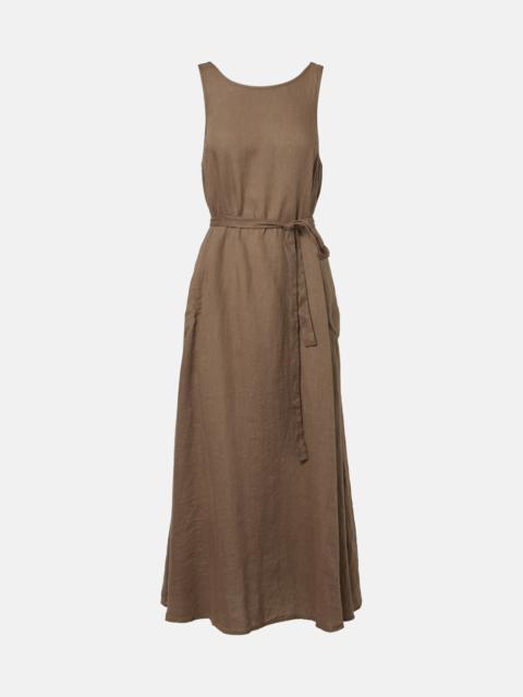 velvet Reta linen midi dress