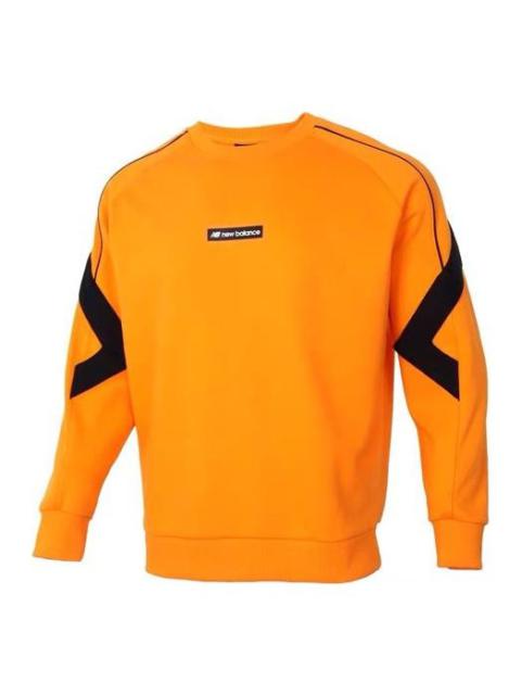 New Balance Men's New Balance Athleisure Casual Sports Contrasting Colors Round Neck Pullover Yellow