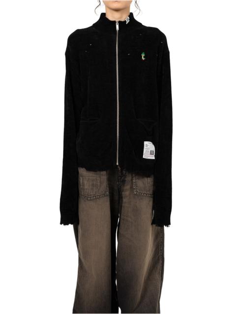 Maison MIHARAYASUHIRO Distressed High Neck Knit Cardigan