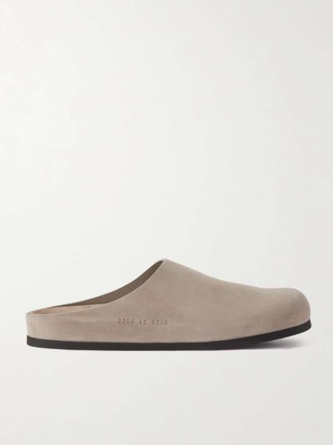 Common Projects Logo-Debossed Suede Clogs