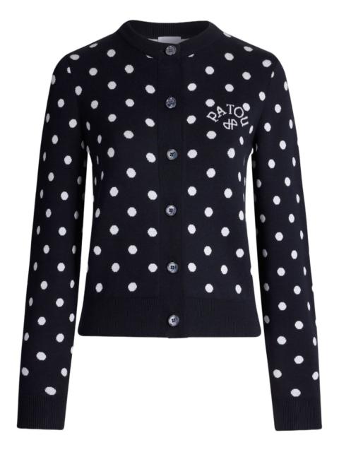 PATOU polka-dot buttoned cardigan