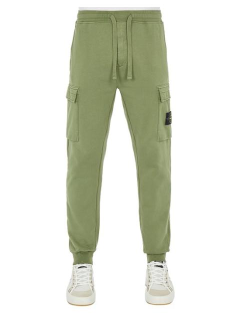 Stone Island 64751 COTTON FLEECE_GARMENT DYED OLIVE GREEN