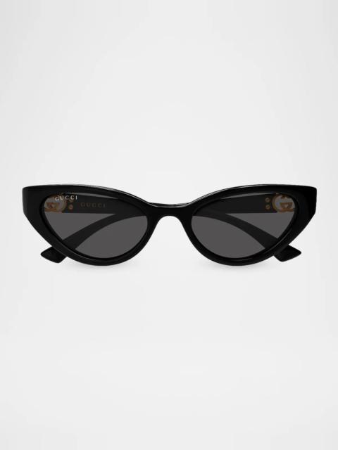 GUCCI Emblem 52MM Cat-Eye Sunglasses