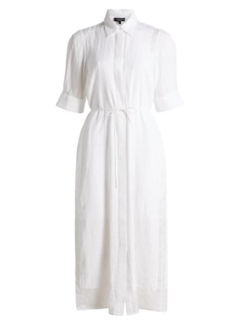 rag & bone Women's Lucy Textured Midi-Shirtdress - White