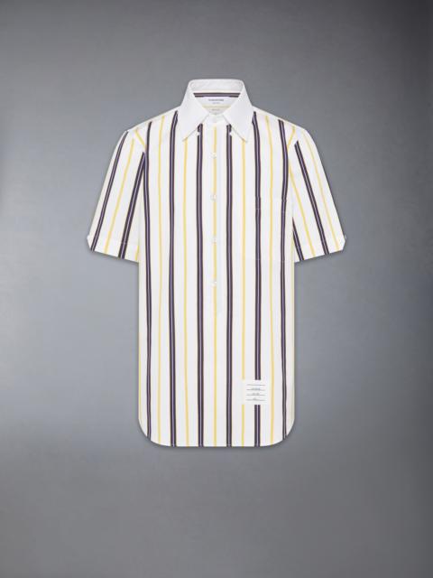 Thom Browne REPP STRIPE POPLIN SHORT SLEEVE SHIRT