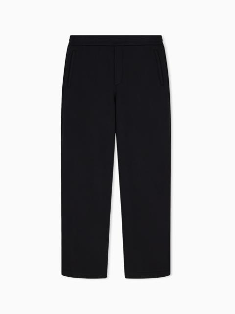 EMPORIO ARMANI OVERSIZED TROUSERS IN LYOCELL AND COTTON JERSEY