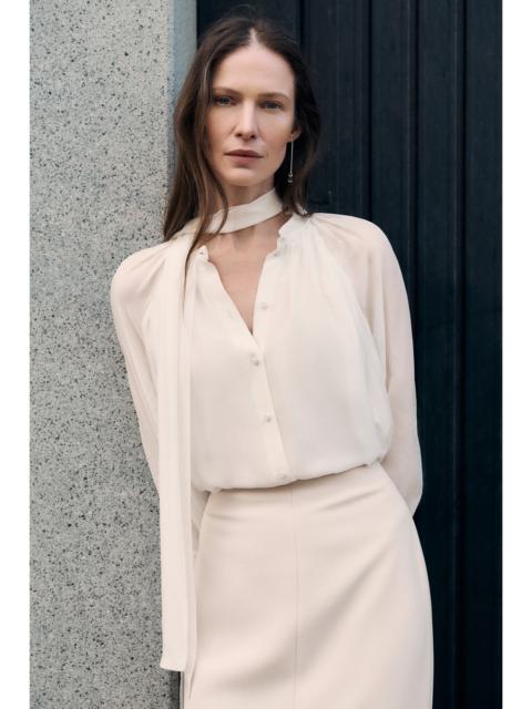 THE FOLD Riola Silk Chiffon Blouse