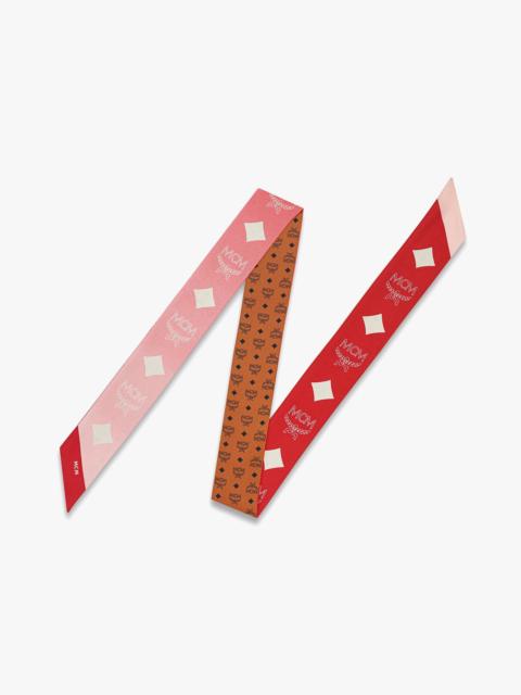 MCM Reversible Monogram Print Petite Scarf in Organic Silk