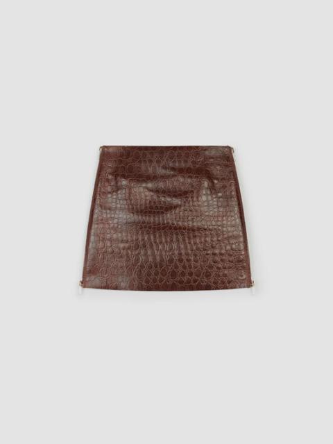 Givenchy MINI SKIRT IN CROCODILE EFFECT VINTAGE LEATHER