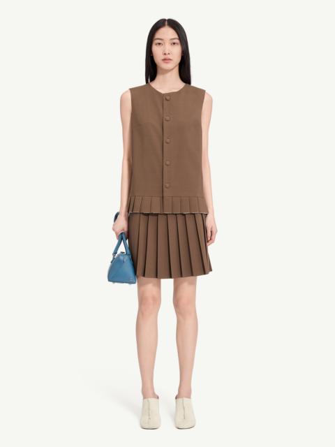 MM6 Maison Margiela Pleated wool blend sleeveless top