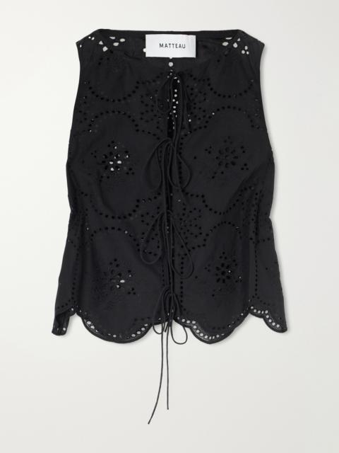 MATTEAU Scalloped Broderie Anglaise Cotton Top