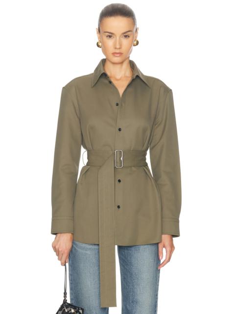 Burberry Belted Button Up Top