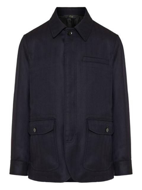 Brioni herringbone pocket jacket