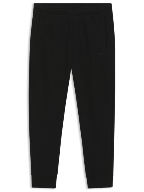 BOSS COTTON-BLEND SWEATPANTS WITH EMBROIDERED LOGO