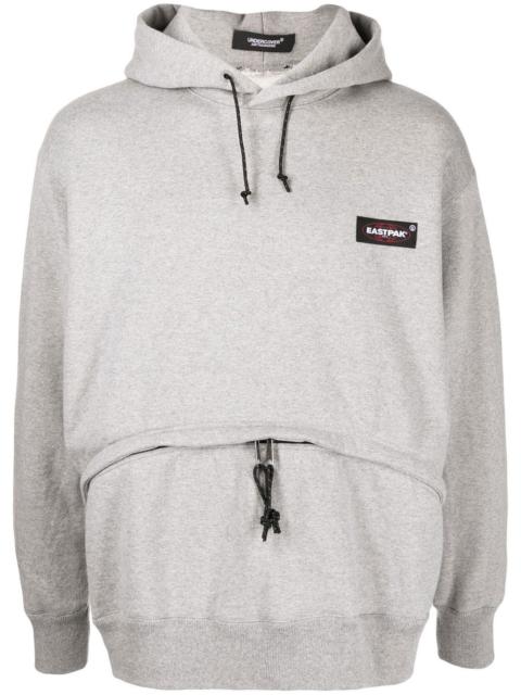 logo-patch drawstring hoodie