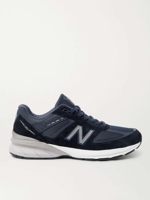 M990V5 Suede and Mesh Sneakers