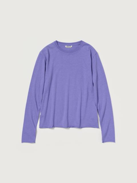 AURALEE BRUSHED ORGANIC COTTON CASHMERE JERSEY L/S TEE