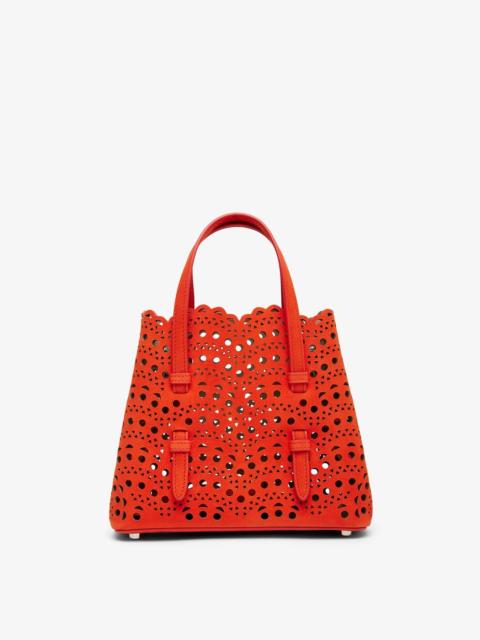 Alaïa Mina 20 vienne vague orange suede tote bag