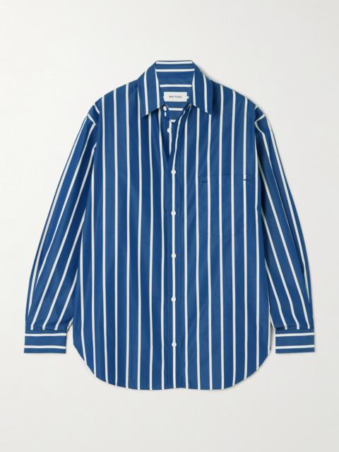 MATTEAU Striped Cotton-poplin Shirt