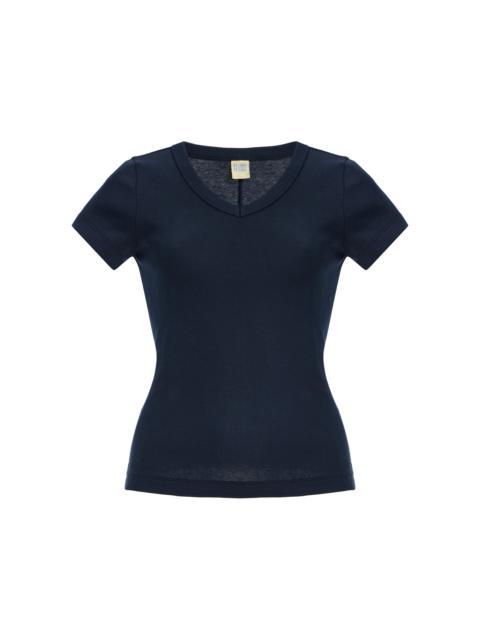 FLORE FLORE Jill Cotton Baby T-Shirt navy