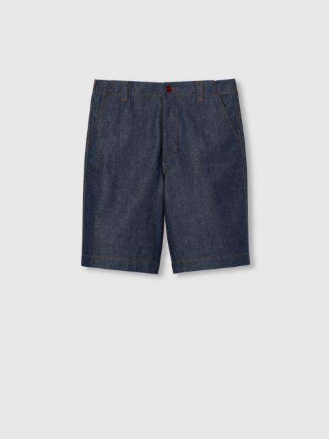 GUCCI Raw denim bermuda shorts