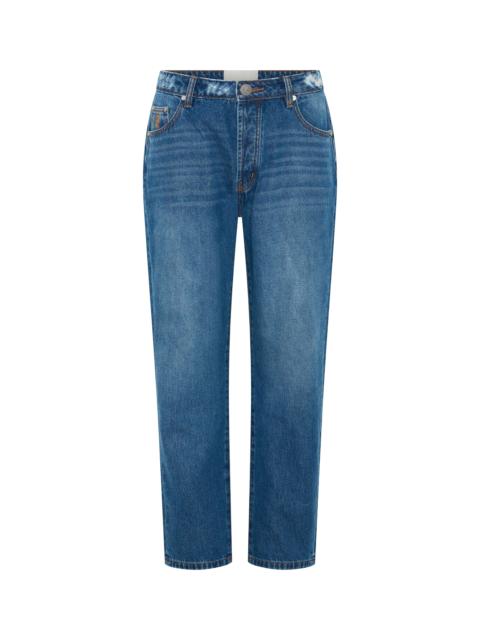 ONE TEASPOON Bandits Low Waist Boyfriend Denim Jeans - Pacifica Blue