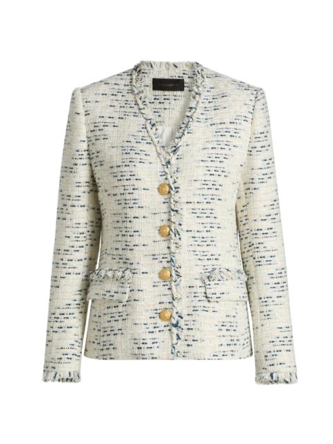 KOBI HALPERIN Women's Saphire Frayed-Trim Tweed Jacket - Multi