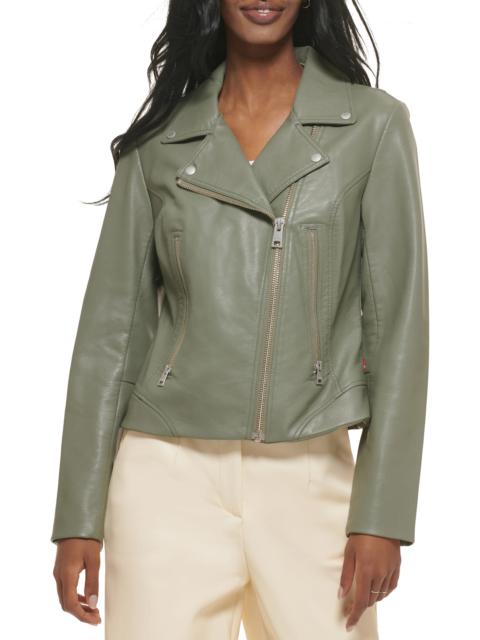 Faux Leather Moto Jacket