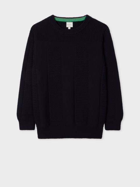 Paul Smith Navy Cotton Fisherman Sweater