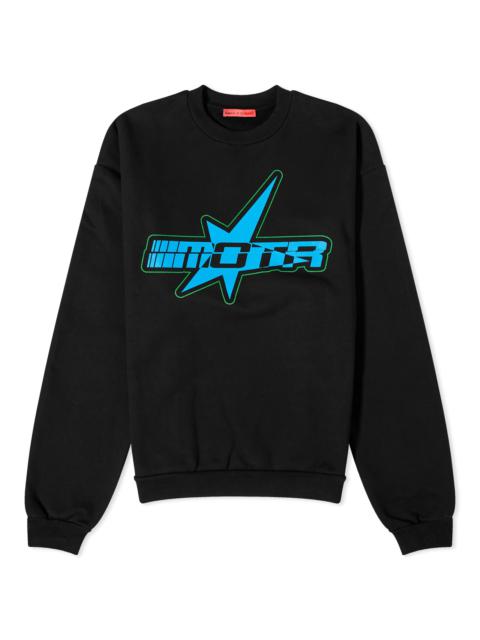 MEMBERS OF THE RAGE logo-print distressed cotton hoodie