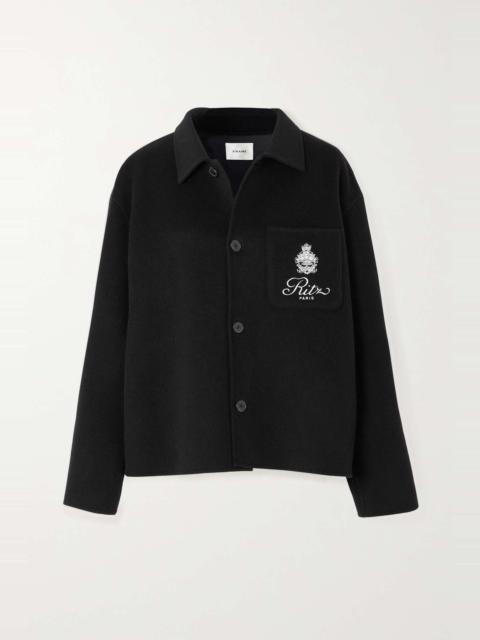 FRAME + Ritz Paris embroidered wool shirt