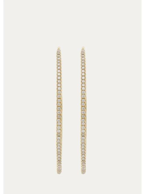 ILEANA MAKRI 18K Yellow Gold Eye Hoop Earrings with Diamonds