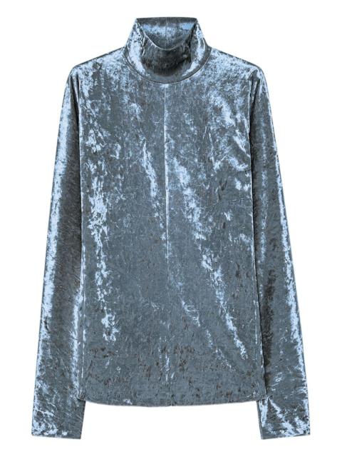 forte_forte crushed-velvet high-neck top