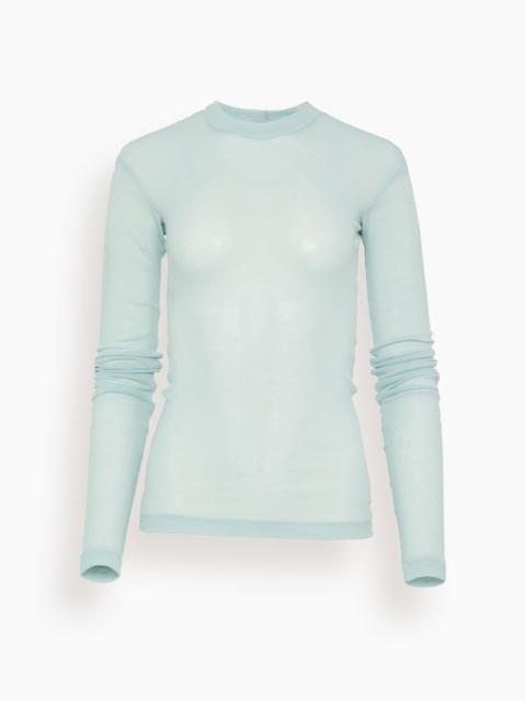 BITE Studios Long Sleeve Jersey Top in Coastal Blue