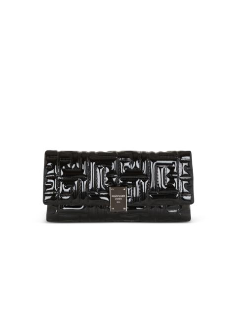Balmain 1945 Soft clutch bag in patent leather