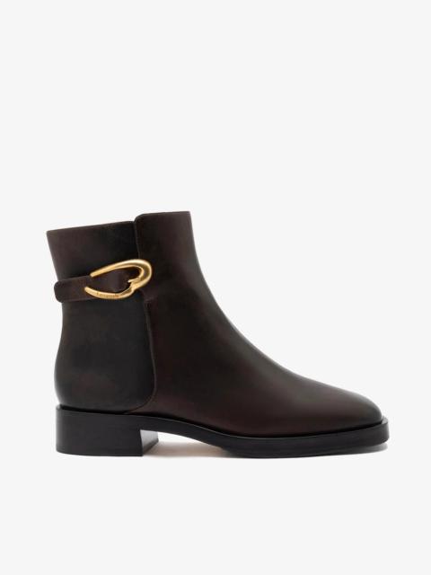 Larroudé Anne Verona Low Boot Brown Leather