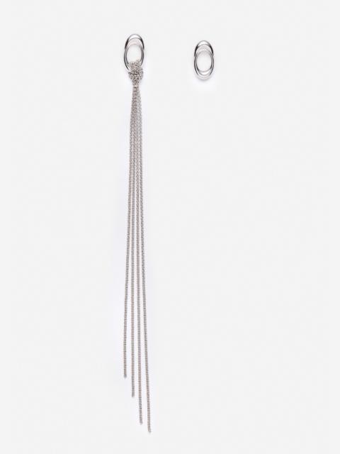 MAGDA BUTRYM Chain cascade knot earrings in silver