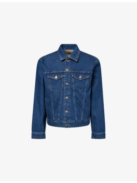 PAIGE Erickson Logo-Patch Denim Jacket