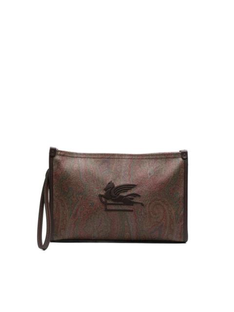 Etro pegasus paisley clutch bag