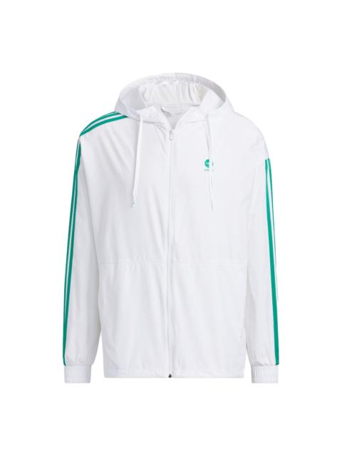 adidas adidas Neo Essentials Windbreaker Jackets 'White Green' IA4963